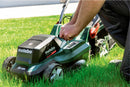 Masina gazon Metabo RM 36-18 LTX BL36 cu acumulatori latime lucru 36 cm volum cos 45 l Acumulatori 2 x 18V / 5.2 Ah Incarcator 2 x ASC 55 "Air cooled"