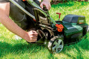 Masina gazon Metabo RM 36-18 LTX BL36 cu acumulatori latime lucru 36 cm volum cos 45 l Acumulatori 2 x 18V / 5.2 Ah Incarcator 2 x ASC 55 "Air cooled"