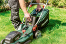 Masina gazon Metabo RM 36-18 LTX BL36 cu acumulatori latime lucru 36 cm volum cos 45 l Acumulatori 2 x 18V / 5.2 Ah Incarcator 2 x ASC 55 "Air cooled"