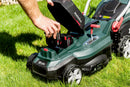 Masina gazon Metabo RM 36-18 LTX BL36 cu acumulatori latime lucru 36 cm volum cos 45 l Acumulatori 2 x 18V / 5.2 Ah Incarcator 2 x ASC 55 "Air cooled"