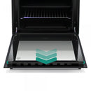 RESIGILAT: Aragaz pe gaz Samus SM664BPGS Antracit 4 arzatoare cuptor pe gaz 70 litri 1 arzator Wok aprindere electrica dispozitiv siguranta plita si cuptor timer grill latime 60 cm