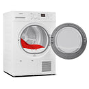 Uscator de rufe Samus SGDP-824 pompa de caldura 8 kg clasa E latime 60 cm memorare program favorit functie Antisifonare blocare acces copii optiune pornire intarziata