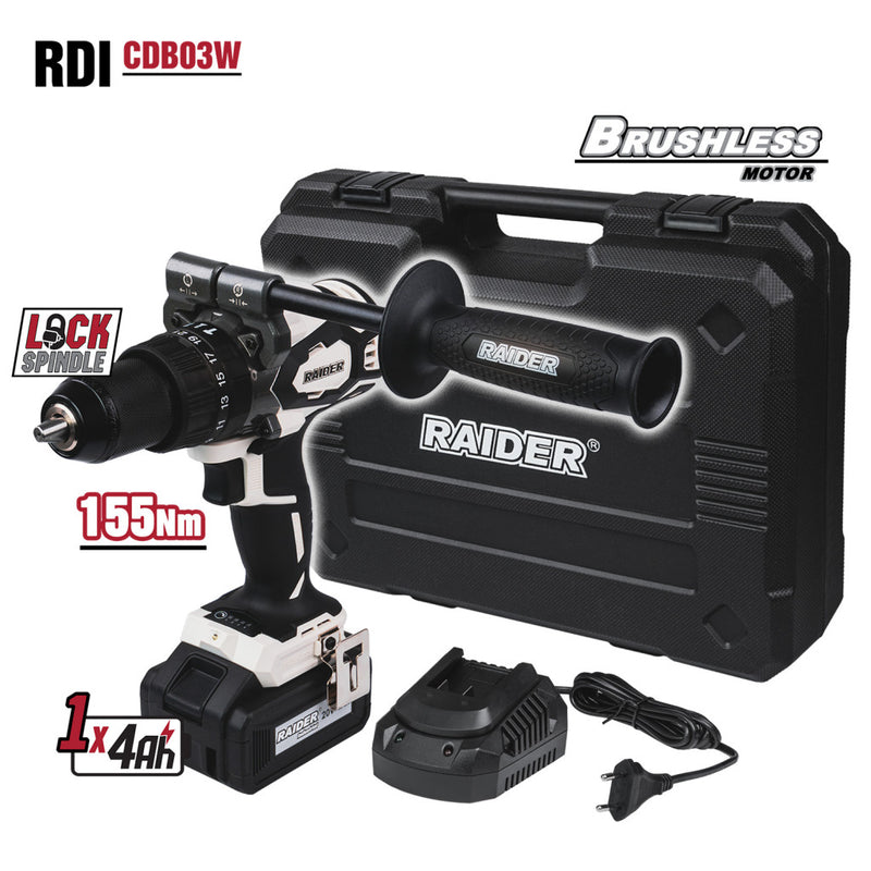 Rotopercutor brushless  20V 2 vit 4Ah 155Nm cutie RDI-CDB03W