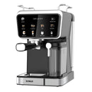 Espressor cafea Samus Cafe Luxe 20 K cafea macinata + capsule 20 bar 1350 W capacitate 1.5 litri rezervor lapte 8 bauturi presetate afisaj digital tactil tehnologie Thermalblock curatare automata negru + argintiu