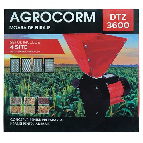 Moara de furaje 3,6 kW AGROCORM DTZ3600