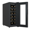 Racitor termoelectric (pentru vinuri) Samus SRV38CR12 5 rafturi din metal 32 litri capacitate 12 sticle clasa F racire termoelectrica iluminare interioara LED control tactil cu afisaj electronic 65.2 x 26.5 x 51 cm