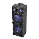 Boxa portabila Samus Fiesta 12 100 W Bluetooth USB slot card SD Aux in radio FM intrare microfon functie True Wireless Stereo negru microfon inclus telecomanda