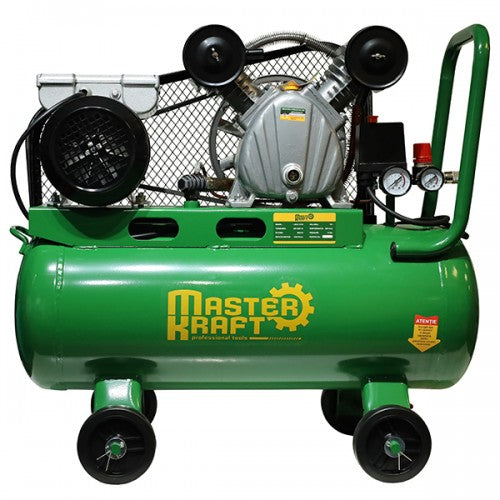 Compresor de aer 70L MasterKraft 3000W 2 pistoni LAV-0.17/10 curea