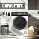 Uscator de rufe Samus SWDP-816 pompa de caldura 8 kg clasa E latime 59.8 cm functie Antisifonare blocare acces copii optiune pornire intarziata