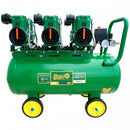 Compresor de aer 70L 2.1 kW 6 cilindri fara ulei MasterKraft LSD-1280W/70/3 Silentios