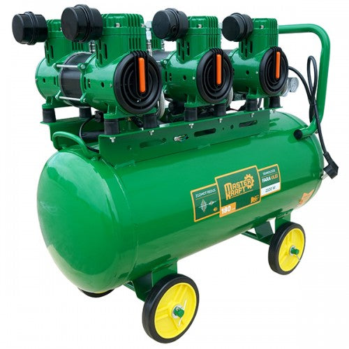 Compresor de aer 70L 2.1 kW 6 cilindri fara ulei MasterKraft LSD-1280W/70/3 Silentios