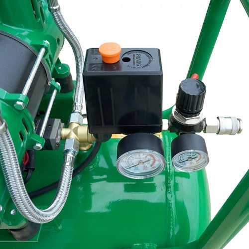 Compresor de aer 70L 2.1 kW 6 cilindri fara ulei MasterKraft LSD-1280W/70/3 Silentios