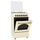 Aragaz electric / gaz Rustic Samus SR550EL3C 3 arzatoare gaz + 1 arzator electric cuptor electric aprindere electrica dispozitiv siguranta arzatoare gaz design vintage timer mecanic latime 50 cm