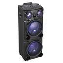 Boxa portabila Samus Fiesta 12 100 W Bluetooth USB slot card SD Aux in radio FM intrare microfon functie True Wireless Stereo negru microfon inclus telecomanda
