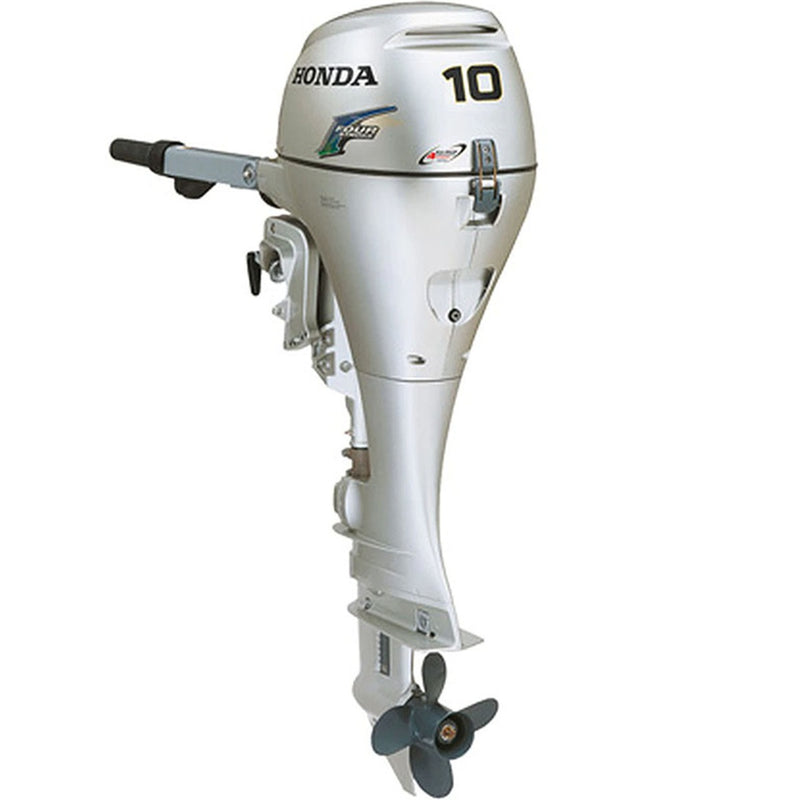 Motor barca Honda BF10 LHSU cu Eche cizma lunga 10 CP 4T pornire electrica rezervor si linie incluse elice aluminiu cu 4 aripi port incarcare 12A