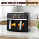 Friteuza cu aer cald Samus AF9BIG-S2500DW 2500 W 9 litri Separator compartiment detasabil Afisaj electronic color Touch Control Timer 10 programe Tehnologia Fry-Force 360°