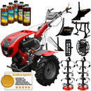 Motocultor Weima WM1100BE-6 motor 10 CP diesel 6 viteze latime lucru 135 cm pornire electrica reductor usor/greu roti metal rarita reglabila plug arat plug cartofi cultivator 5l ulei AgroPro