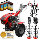 Motocultor Weima WM1100BE-6 motor 10 CP diesel 6 viteze latime lucru 135 cm pornire electrica reductor usor/greu roti metal cultivator plug reversibil 5l ulei AgroPro