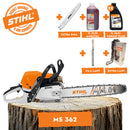Motofierastrau STIHL MS 362 putere 4.8CP lama 40cm 1.6mm pas lant 3/8" + ulei amestec 2T 1L + ulei forest plus 2L + extra lant + extra sina + pila lant