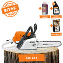 Motofierastrau STIHL MS 231 putere 2.7CP lama 40cm 1.3mm pas lant 3/8" + ulei amestec 2T 1L + ulei forest plus 2L + service kit 15