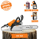 Motofierastrau STIHL MS 162 putere 1.6 CP lama 35 cm pas lant 3/8" 61PMM3 + ulei amestec 2T 1L + ulei forest plus 2L + service kit 18