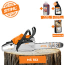Motofierastrau STIHL MS 182 putere 2.2 CP lama 40 cm 1.3 mm pas lant 3/8"P + ulei amestec 2T 1L + ulei forest plus 2L + service kit 19