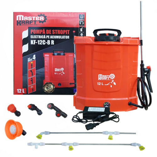 Pompa de stropit electrica (Vermorel) 12L Master Kraft KF-12C-8R