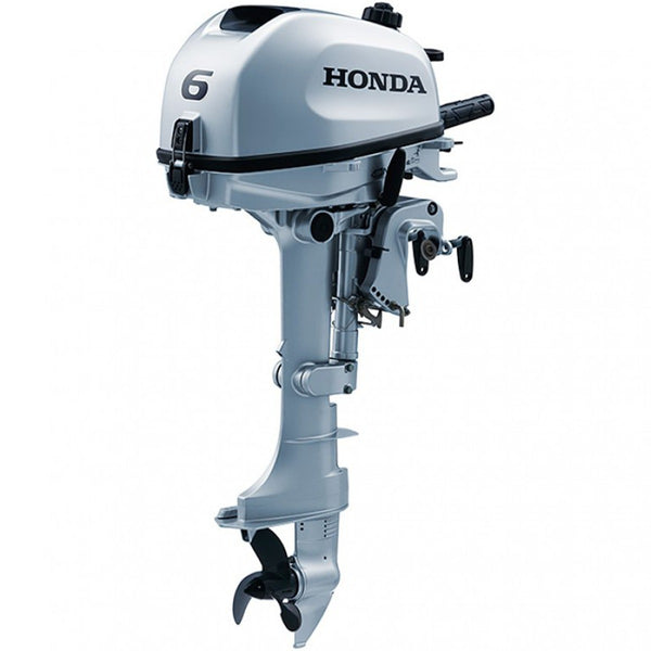 Motor barca Honda BF6 SHU cu Eche cizma scurta 6 CP 4T rezervor incorporat elice aluminiu cu 3 aripi port incarcare 12V 6A