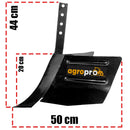 Set 5 Accesorii agricole AgroPro plug arat rarita reglabila plug cartofi cultivator roti metalice 35 cm manicot 23 mm