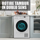 Uscator de rufe Samus SGDP-824 pompa de caldura 8 kg clasa E latime 60 cm memorare program favorit functie Antisifonare blocare acces copii optiune pornire intarziata