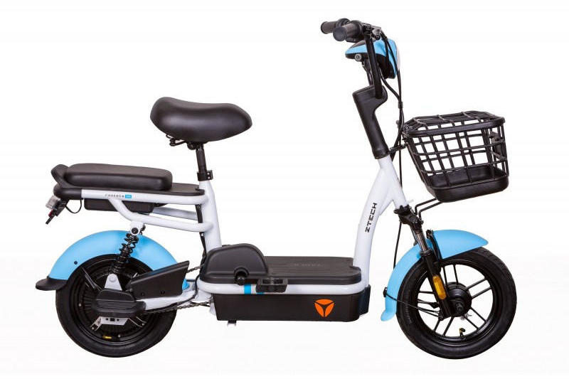 Bicicleta electrica electric Ztech ZT-02 F Speed autonomie 40 Km viteza maxima 25 km/h putere 350W acumulator 12Ah/48V nu necesita permis-Verde