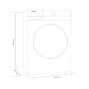 Masina de spalat rufe Samus WSNDI-10141 10 kg 1400 rpm clasa A adancime 54 cm motor inverter functie Abur program tesaturi XXL control antispuma pornire intarziata afisaj electronic blocare acces copii