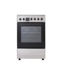 Aragaz electric Samus SM564VTE INOX 4 zone de gatit vitroceramice latime 50 cm 10 functii cuptor grill convectie 3D timer digital lumina interioara