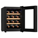 Racitor pentru vin Samus SRV37LM12 3 rafturi din lemn 33 litri capacitate 12 sticle clasa E racire termoelectrica iluminare interioara LED control tactil cu afisaj electronic 48 x 34.5 x 51.5 cm