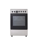 Aragaz electric Samus SM564VTE INOX 4 zone de gatit vitroceramice latime 50 cm 10 functii cuptor grill convectie 3D timer digital lumina interioara