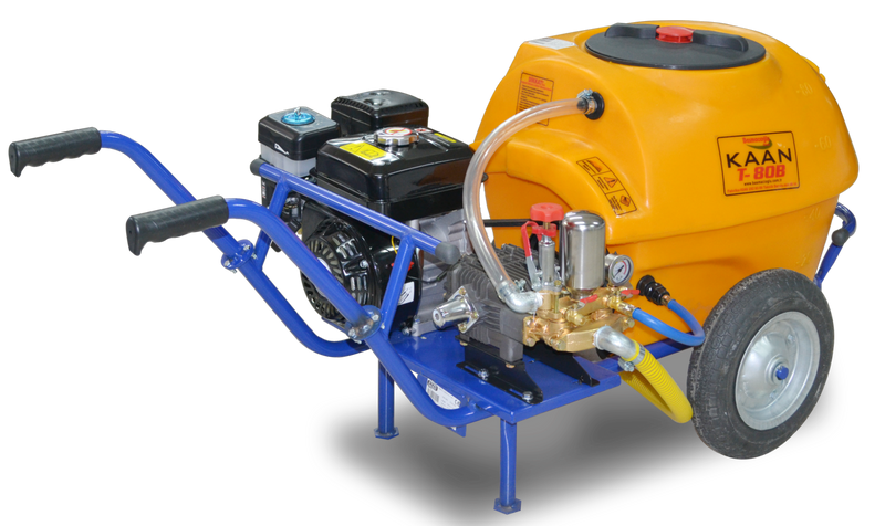 Motostropitoare pulverizator KAAN 80B motor 7 CP 4 timpi rezervor 80 L distanta pulverizare 10-12 m presiune 40 bar