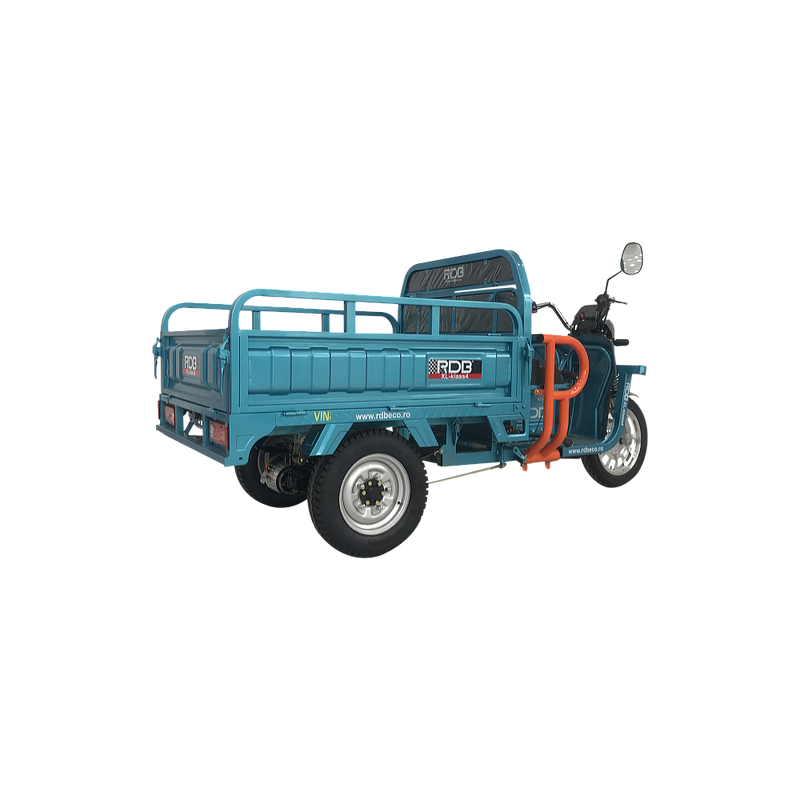 Tricicleta electrica RDB XL-Klass4 cu bena rabatabila hidraulic fara permis 4000W 25 km/h 72V45Ah autonomie 70 km culoare verde