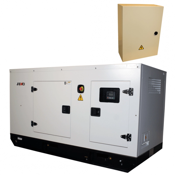 Generator de curent insonorizat SENCI SCDE34i-YS putere maxima 27kW/400V 9kW/230V Diesel rezervor 100 L AVR ATS inclus
