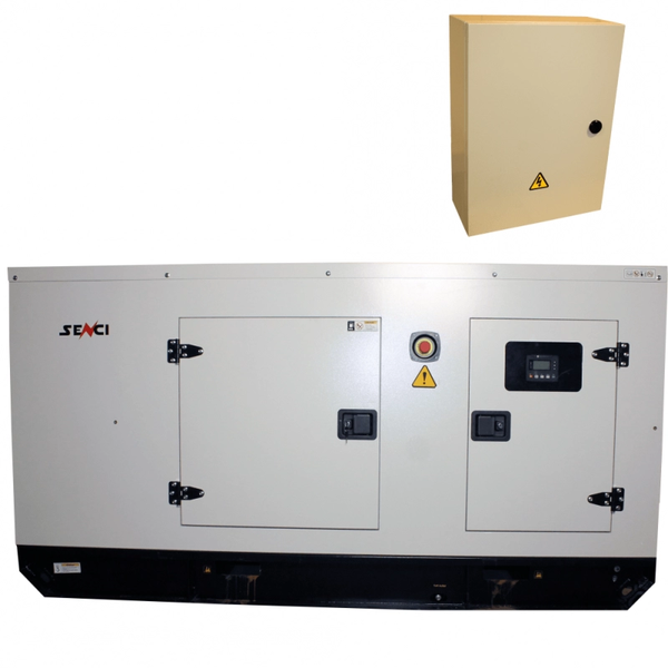 Generator de curent insonorizat SENCI SCDE72i-YS putere maxima 57 kW 400V Diesel rezervor 130 L AVR ATS inclus