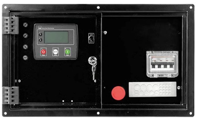 Generator de curent insonorizat Genmac Strong G30IS putere maxima 26 kW 230V/400V motor Iveco Diesel rezervor 100 L AVR