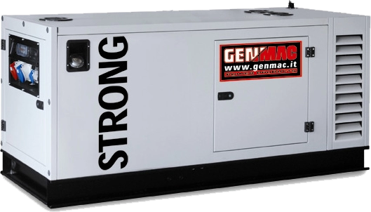 Generator de curent insonorizat Genmac Strong G50IS putere maxima 44 kW 230V/400V motor Iveco Diesel rezervor 100 L AVR