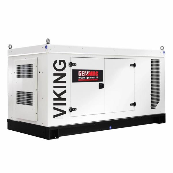 Generator de curent silent GENMAC G100BS QTVA 4520 putere maxima 88 kW 400V Diesel rezervor 145 L AVR WH