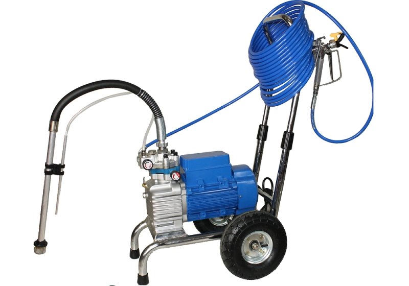 Pompa airless pentru zugravit/vopsit Bisonte PAZ6860E CART putere 1.8 kW 230V presiune max 200 bar debit 4 l/min lungime furtun 60 m