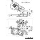 Pachet Fierastrau de debitat METABO KGS 216M + Suport fierastrau de debitat METABO KSU251 + Aspirator rumegus METABO SPA1200