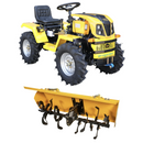 ProGARDEN Campo T12 Minitractor G2.1 4x4, 12CP, diesel, hidraulica fata-spate, roti 6.00-12 cu freza tractata