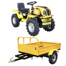 ProGARDEN Campo T12 Minitractor G2.1 4x4, 12CP, diesel, hidraulica fata-spate, roti 6.00-12 + Remorca minitractor ProGarden campo RM600CT