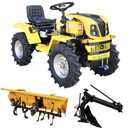 ProGARDEN Campo T12 Minitractor G2.1 4x4, 12CP, diesel, hidraulica fata-spate, roti 6.00-12 cu freza tractata si plug reversibil