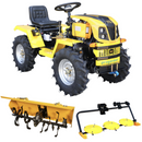 ProGARDEN Campo T12 Minitractor G2.1 4x4, 12CP, diesel, hidraulica fata-spate, roti 6.00-12 cu freza tractata si cositoare rotativa cu discuri