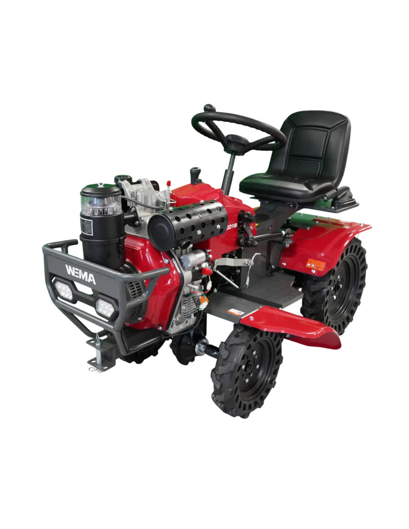 Mini tractor Weima WMZ01B 4x4 12CP Diesel 456cc pornire electrica 3+1 viteze latime lucru 105 cm freze roti metalice
