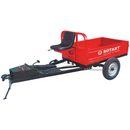 Motocultor 4x4 Rotakt Godzilla RO135C 2-PTO motor 9CP diesel 2+1 viteze latime lucru 56-135 cm freze roti cauciuc 5.00-12" pornire electrica 2 prize de putere + Remorca Rotakt Transporter REM600 4x4 capacitate incarcare 600 kg